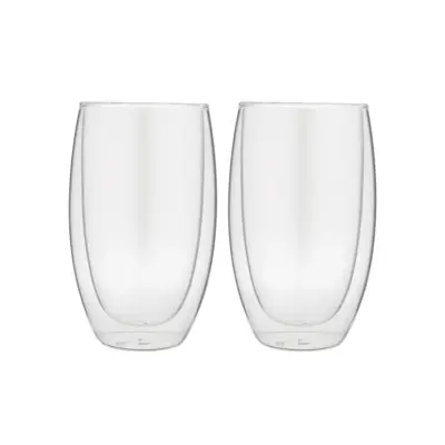 Set kozarec za belo kavo, čaj z dvojnim steklom 400ml / 2 kos / steklo