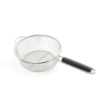 Ojačano cedilo s pvc ročajem 25cm / inox