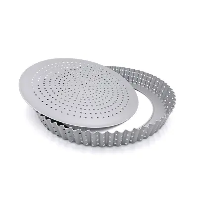 Okrogel pekač za pito, quiche s snemljivim dnom Silver Top 28cm / ogljikovo jeklo, premaz