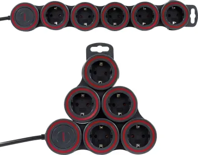 REV 0015520515 razdelilna letev s stikalom  antracitna  1 kos