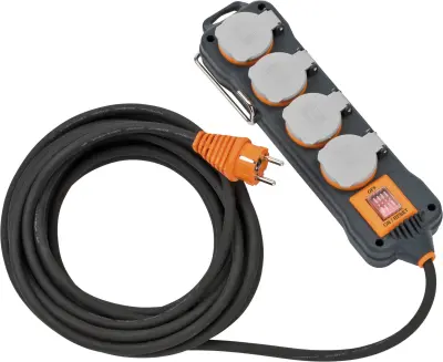 Brennenstuhl professionalLINE 9152450100 razdelilna letev s stikalom 4-kratni  črna\, oranžna\, siva vtičnica 1 kos