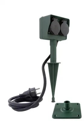 REV 0595004555 vrtna vtičnica  zelena vtičnica 1 kos