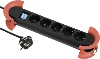 Maxtrack NV 60-3 L razdelilna letev s stikalom  črna vtičnica 1 kos