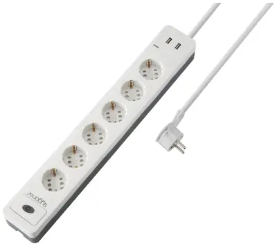 Sygonix SY-5145334 razdelilna letev 12x bela\, siva vtičnica 1 kos