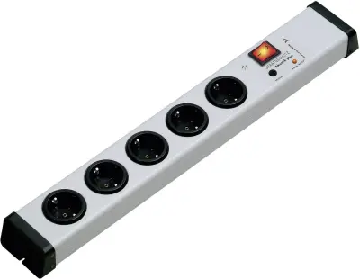 Ehmann 0206x00052300 razdelilna letev s stikalom 5-kratni  bela brez vtiča 1 kos