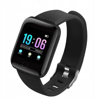 LCD pametna ura silikonska zapestnica Android in iOS M116 črna bluetooth