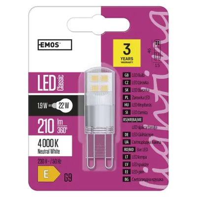 LED žarnica classic JC 1,9W G9 NW