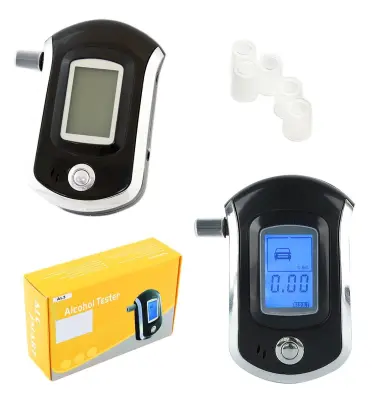 Digitalni alkotester z osvetljenim LCD zaslonom + 5 ustnikov