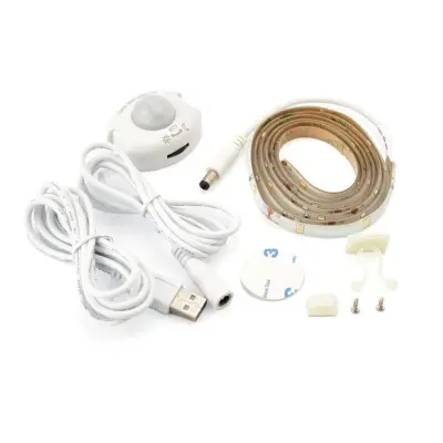 Set 120cm LED trak bel 3000K IP44 USB + senzor gibanja