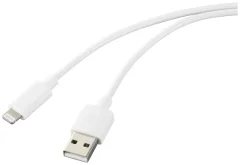 Renkforce Apple iPad/iPhone/iPod priključni kabel [1x moški konektor USB 2.0 tipa A - 1x moški konektor Apple dock lightning] 1.00 m bela