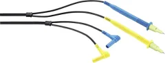 Varnostni merilni kabel-set [testna konica - vtič 4 mm] 200 cm modre\, rumene\, črne barve Gossen Metrawatt KS21-T