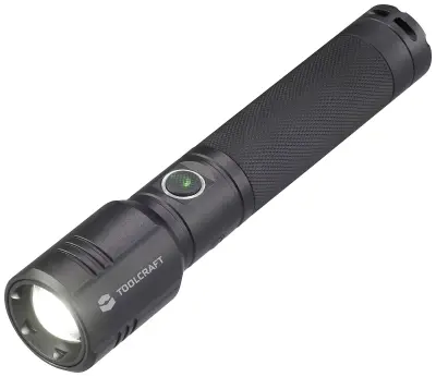 TOOLCRAFT  SMD LED žepna svetilka nastavljiva velikost točke\, z USB vmesnikom\, z načinom stroboskopa akumulatorsko 1000 lm  194 g