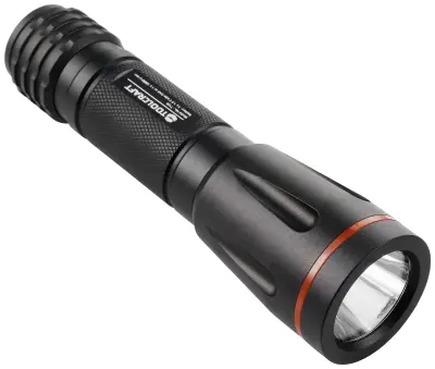 TOOLCRAFT T120 LED ročna svetilka s sponko za pas\, z načinom stroboskopa baterijsko 250 lm  122 g