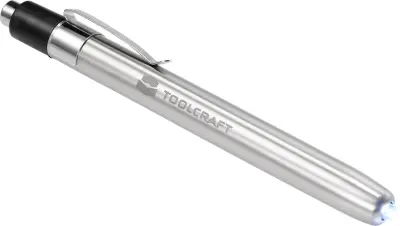 TOOLCRAFT TO-7429866  svetilka v obliki pisala baterijsko   srebrna