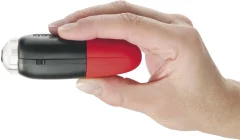 LED mini-žepna svetilka AccuLux LED 2000 ekskluziva akumulatorska 63 g črna\, rdeča