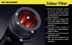 NiteCore zelen filter 40 mm žepna svetilka-dodatna oprema NFB40 za MH25\, EA4\, P25 in žep. svetilke z 39-42 mm NITNFG40