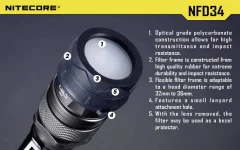 Difuzor NiteCore 34 mm NFD34 za MT25\, MT26\, SRT6 33 - 36 mm