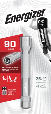 LED žepna svetilka Energizer Metal Light baterijska 34 g srebrna