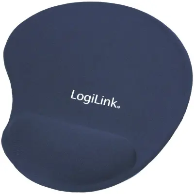 LogiLink ID0027B podloga za miško z gelno blazino za zapestje ergonomski modra (ŠxVxG) 195 x 3 x 230mm Podloga za miško z naslonjalom za zapestje Logi