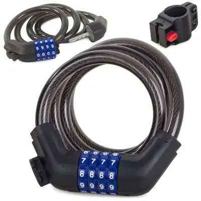 Kombinacijska kolesarska ključavnica za kolo ali motor