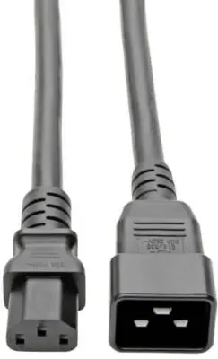 Tripp Lite napajalni kabel C20 do C13 za računalnike - visoko zmogljiv, 15 A, 100-250 V, 14 AWG, 2,1 metra, črn Tripp Lite P032-007 hladne naprave pod