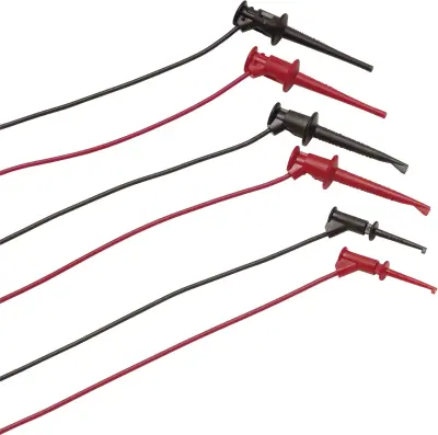 Merilni kabelski komplet [ krokodil sponka - banana vtič 4 mm] 0.90 m rdeče barve\, črne barve Fluke TL970