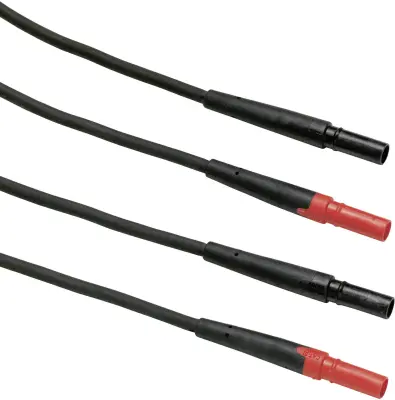 Varnostni-merilni kabelski komplet [ vtič 4 mm - vtič 4 mm] 1.50 m rdeče barve\, črne barve Fluke TL27