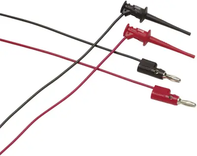 Merilni kabelski komplet [ krokodil sponka - banana vtič 4 mm] 0.90 m rdeče barve\, črne barve Fluke TL950