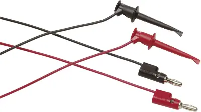Merilni kabelski komplet [ krokodil sponka - banana vtič 4 mm] 0.90 m rdeče barve\, črne barve Fluke TL940
