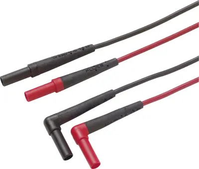 Varnostni-merilni kabelski komplet [ lamelni vtič 4 mm - lamelni vtič 4 mm] 1.50 m črne barve\, rdeče barve Fluke TL224
