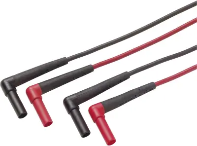 Varnostni-merilni kabelski komplet [ lamelni vtič 4 mm - lamelni vtič 4 mm] 1.50 m črne barve\, rdeče barve Fluke TL222
