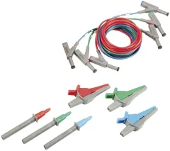 Varnostni merilni kabel-set [ vtič 4 mm\, vtičnica 4 mm - krokodil sponka\, testna konica\, vtič 4 mm] Beha Amprobe PROINSTALL