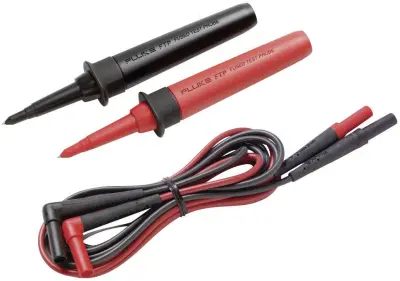Varnostni-merilni kabelski komplet [ lamelni vtič 4 mm - lamelni vtič 4 mm] 1 m črne barve\, rdeče barve Fluke FTPL-1