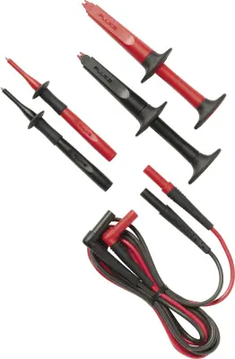 Varnostni-merilni kabelski komplet [ lamelni vtič 4 mm - lamelni vtič 4 mm] 1.50 m črne barve\, rdeče barve Fluke TL223-1