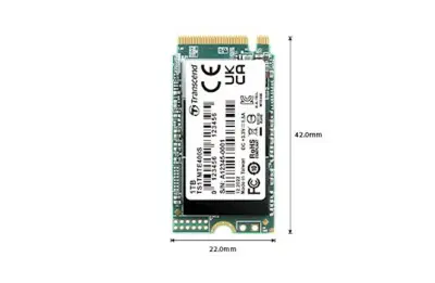 TRANSCEND M.2 PCIe NVMe 1TB 400S 2242, 2000/1700 MB/s, 3D TLC, DRAM-less SSD