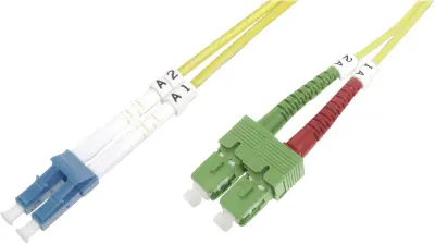 Digitus DK-292SCA3LC-03 steklena vlakna optična vlakna priključni kabel [1x moški konektor SC/APC 8° - 1x LC-vtič] 9/125 µ Singlemode OS2 3.00 m