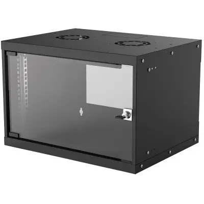 INTELLINET Basic 19'' 6U črna zidna komunikacijska omara