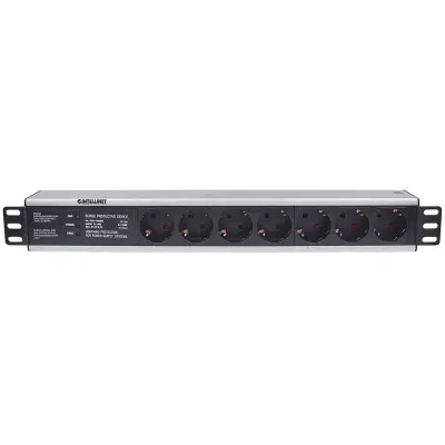 INTELLINET 19" Rackmount 1.5U 3m 7 vtičnic za omrežne omare prenapetostna zaščita razdelilec