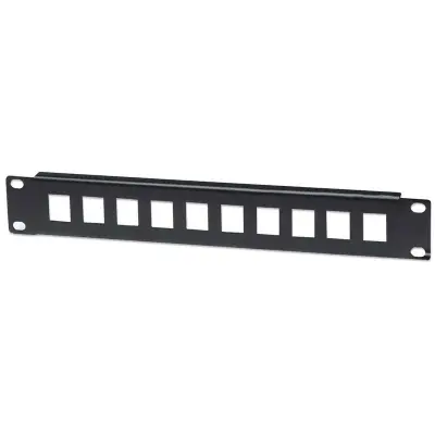 INTELLINET 10" 1U 10-port črn slepi patch panel