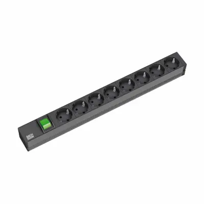 Bachmann razdelilec 8x220V rack ALU + stikalo črn