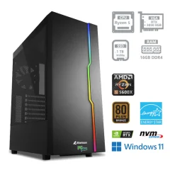 PCPLUS Gamer Ryzen 5 5600X/16GB/1TB M.2 NVMe SSD GeForce RTX3050 8GB/Windows 11 Home gaming namizni računalnik