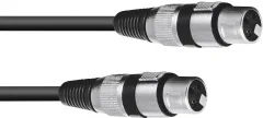 Omnitronic 3022075C XLR adapterski kabel [1x XLR vtičnica 3-polna - 1x XLR vtičnica 3-polna] 0.15 m črna