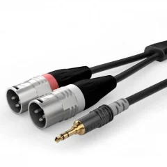 Sommer Cable HBA-3SM2-0300 avdio adapterski kabel [1x XLR vtič 3-polni - 1x 3\,5 mm banana moški konektor] 3.00 m črna