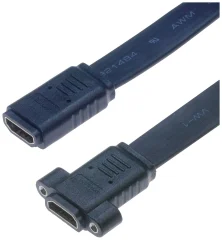 Lyndahl LKPK025-50 HDMI 1.4 adapterski kabel za namestitev na ploščato ploščo (AF/AF) 5\,0 m Lyndahl HDMI adapterski kabel HDMI-A  vtičnica 5 m črna LKPK025-50  HDMI kabel