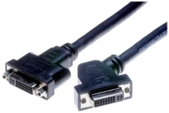 Lyndahl DVI priključni kabel DVI-I 24+5-polna vtičnica\, DVI-I 24+5-polna vtičnica 0.2 m črna LKPK004  DVI kabel