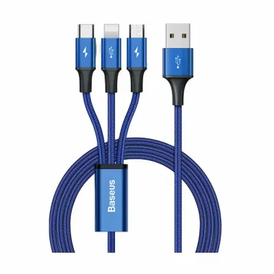 Baseus kabel USB 3v1 Lightning/TipC/ Mikro 1.2m moder CAJS000003