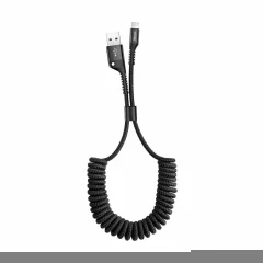 Baseus kabel USB/Lightning 1m 2A spiralni črn CALSR-01