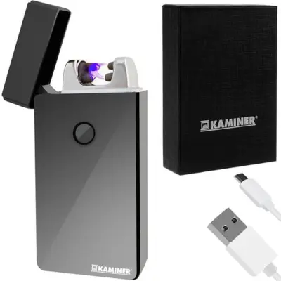 Akumulatorski plazma USB električni žepni vžigalnik LED 2