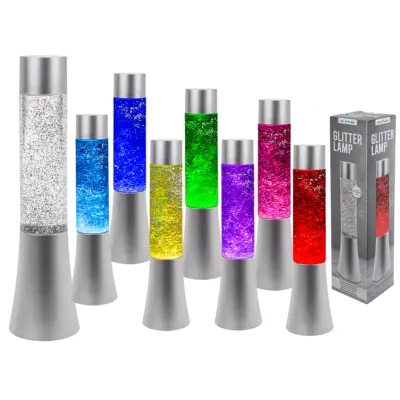 Dekorativna lava svetilka LED RGB bleščice 34cm