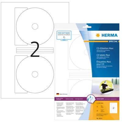 ETIKETE CD 116 mm 8624 SUPERPRINT HERMA 10/1